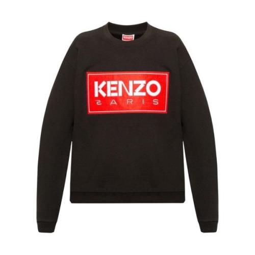 Kenzo Sweatshirt med logotyp Black, Herr