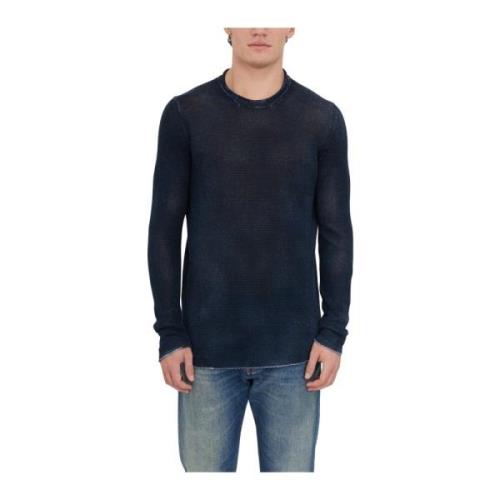 Avant Toi Round-neck Knitwear Blue, Herr