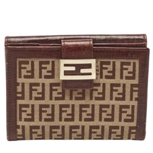 Fendi Vintage Pre-owned Laeder plnbcker Brown, Dam