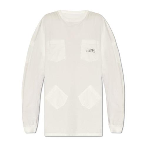 MM6 Maison Margiela T-shirt med fickor White, Herr