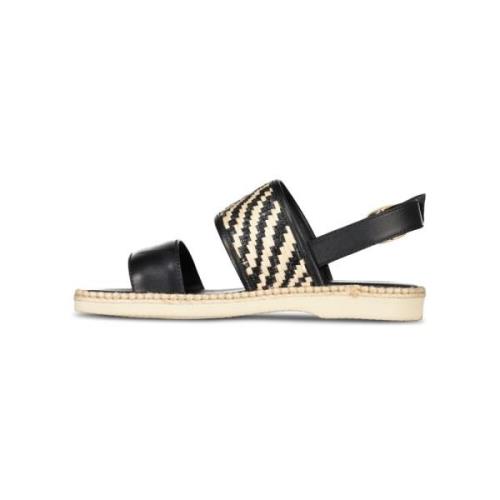 Hogan Flat Sandals Black, Dam