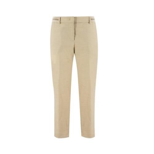 Panicale Slim-fit Trousers Beige, Dam