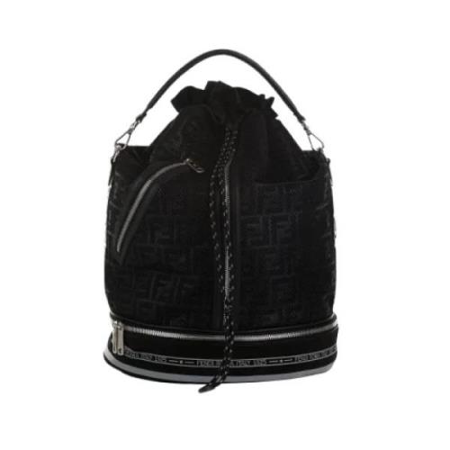 Fendi Vintage Pre-owned Mesh axelremsvskor Black, Dam