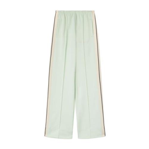 Palm Angels Wide Trousers Green, Dam