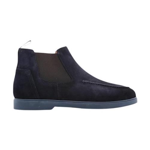 Magnanni Blå Mocka Chelsea Boot Blue, Herr