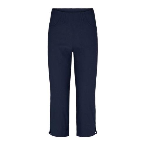 LauRie Anabelle Regular Capri Byxor Navy Blue, Dam