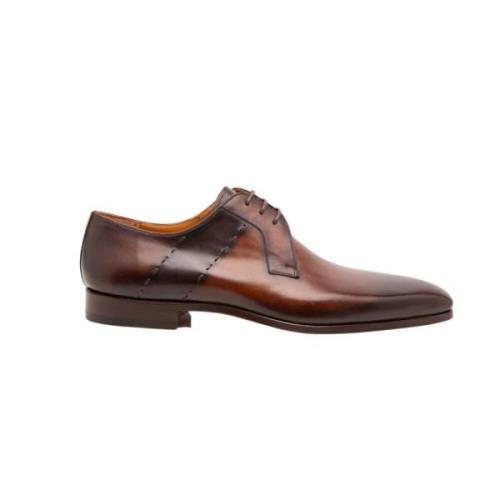 Magnanni Handgjord Cognac Derby Sko Brown, Herr