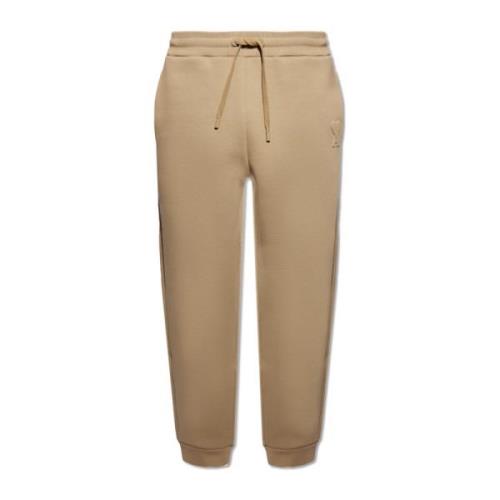 Ami Paris Sweatpants med logotyp Beige, Herr