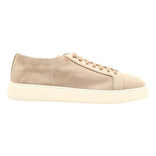 Santoni Derby Mocka Låg Topp Sneaker Beige, Herr