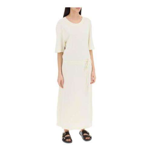 Lemaire Maxi T-shirt Stil Klänning Beige, Dam