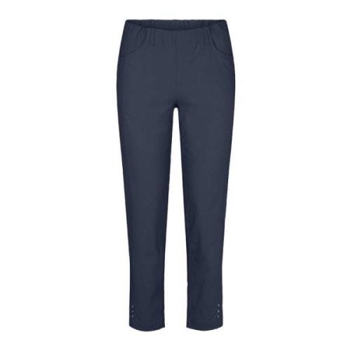 LauRie Cropped Trousers Blue, Dam