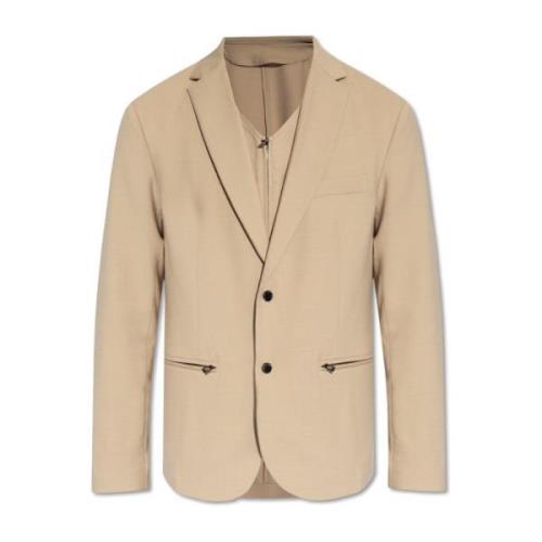 Emporio Armani Blazer med tryckknappar Beige, Herr