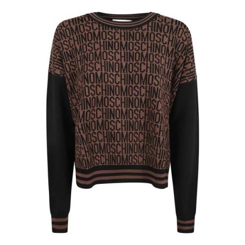 Moschino Round-neck Knitwear Brown, Dam