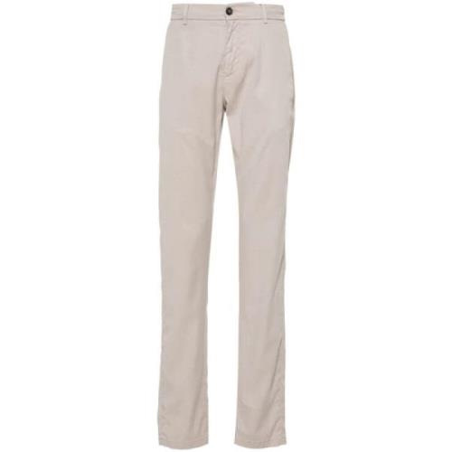 Canali Slim Fit Elastisk Midja Chinos Beige, Herr