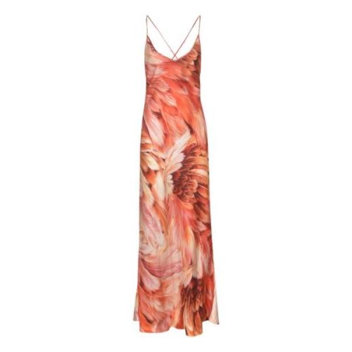 Roberto Cavalli Orange Klänning Kollektion Multicolor, Dam