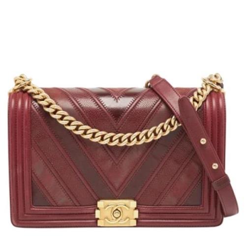 Chanel Vintage Pre-owned Laeder chanel-vskor Red, Dam