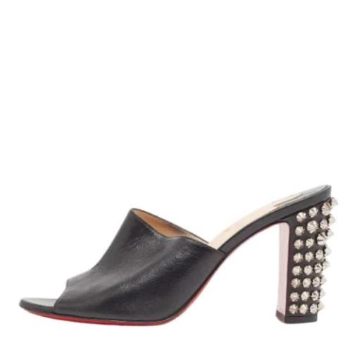 Christian Louboutin Pre-owned Pre-owned Laeder sandaler Black, Dam