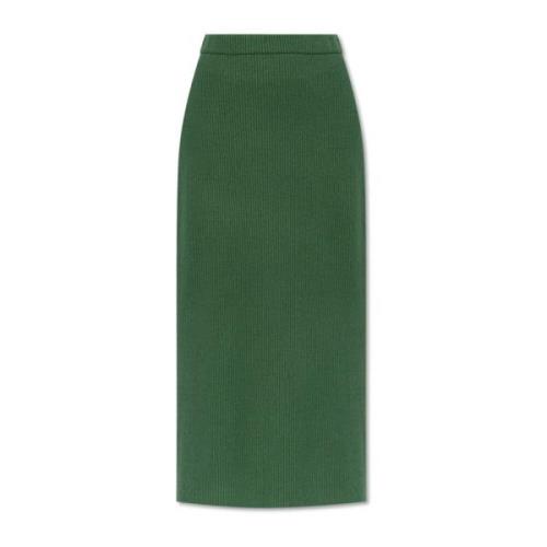 By Malene Birger Kyara ribbstickad kjol Green, Dam