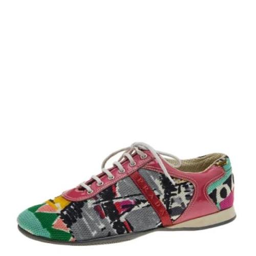 Prada Vintage Pre-owned Tyg sneakers Multicolor, Dam