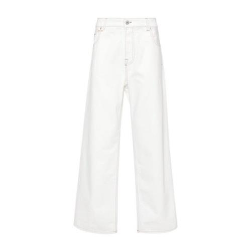 Jacquemus Wide Jeans White, Herr