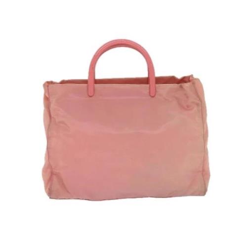 Prada Vintage Pre-owned Nylon handvskor Pink, Dam