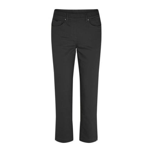 LauRie Slim-fit Trousers Black, Dam