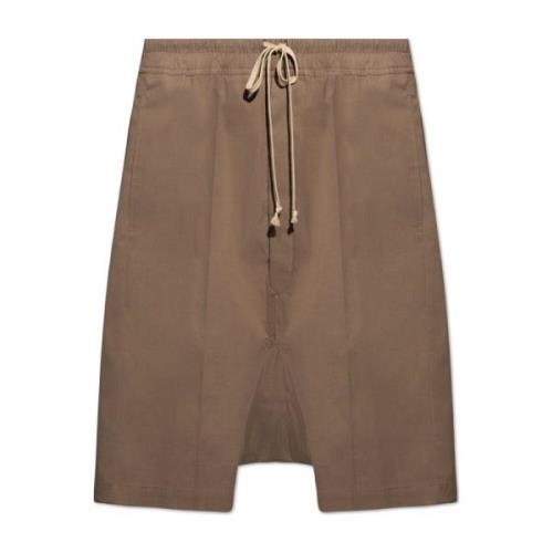 Rick Owens Lädershorts Brown, Herr