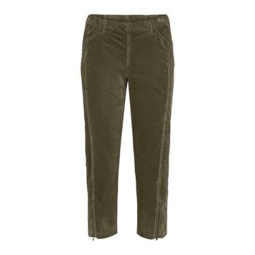 LauRie Cropped Trousers Green, Dam