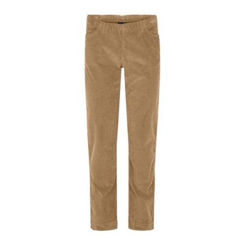 LauRie Straight Trousers Beige, Dam