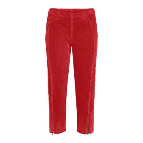 LauRie Cropped Trousers Red, Dam