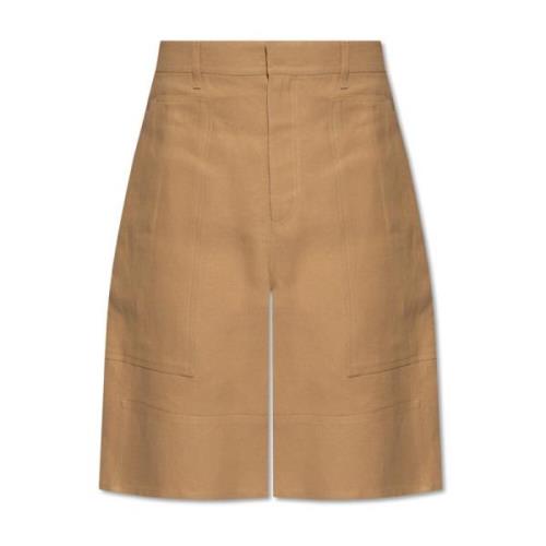 Fendi Shorts med logotyp Beige, Herr