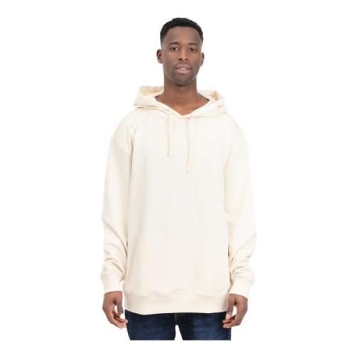 The North Face Beige Broderad Logotyp Hoodie Beige, Herr