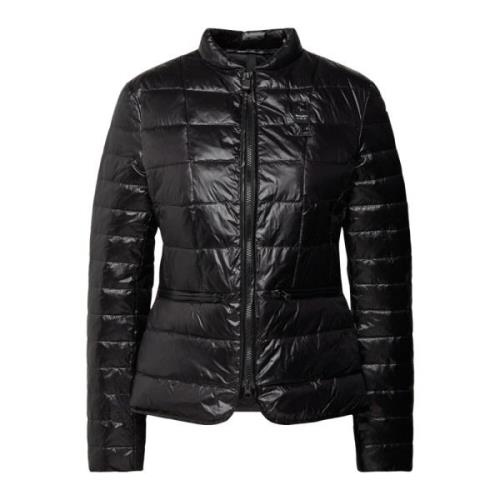 Blauer Nylonjacka Black, Dam