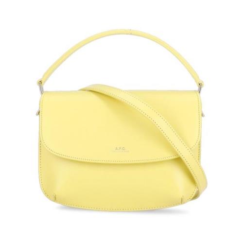 A.p.c. Gul Läder Axelväska Yellow, Dam