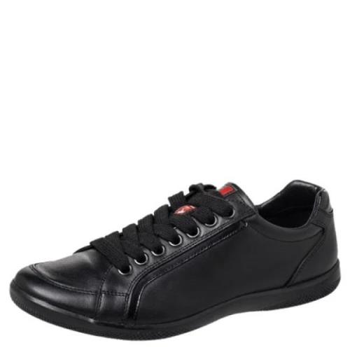 Prada Vintage Pre-owned Laeder sneakers Black, Dam