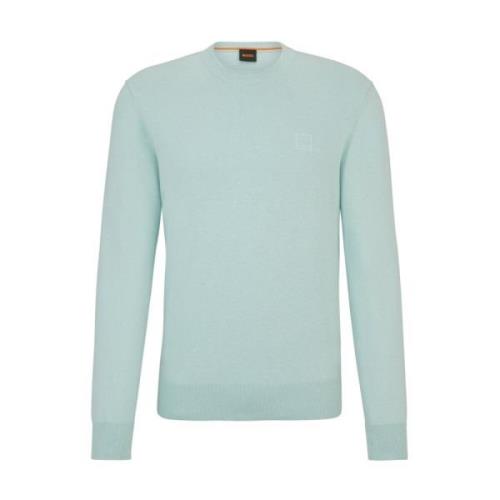 Hugo Boss Ljusblå Cashmere Sweater Straight Fit Blue, Herr