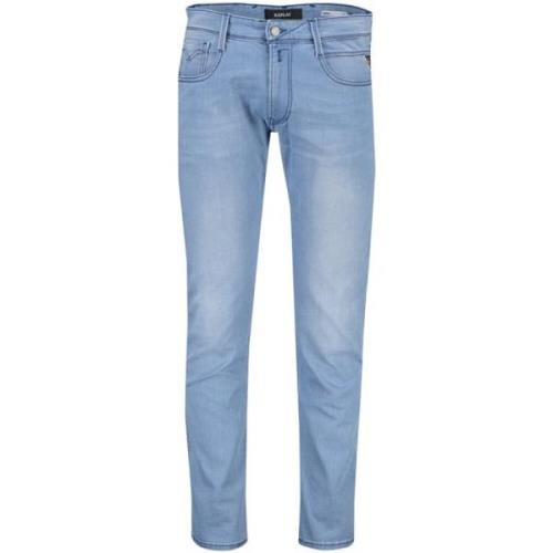 Replay Blå Denim 5-Ficksbyxor Blue, Herr