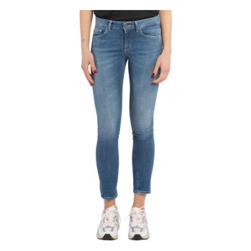 Dondup Cropped Jeans Blue, Dam