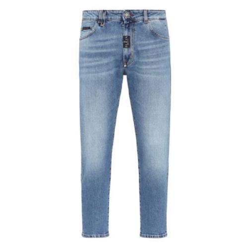 Philipp Plein Morot Fit Jeans Blue, Herr