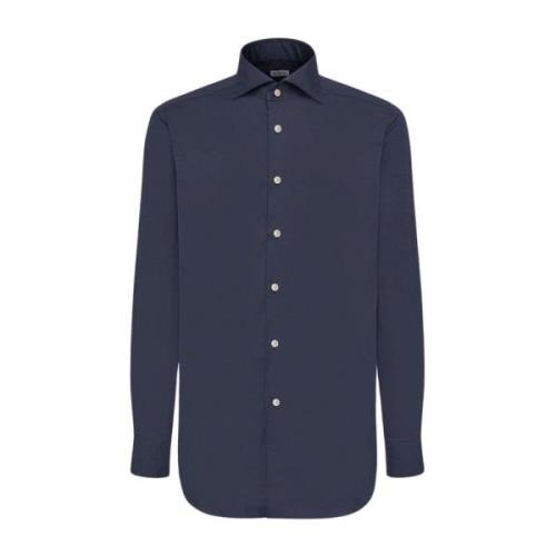 Kiton Shirts Blue, Herr