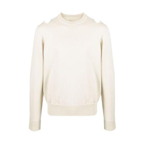 Jil Sander Ull Cut-Out Sweatshirt Beige, Herr