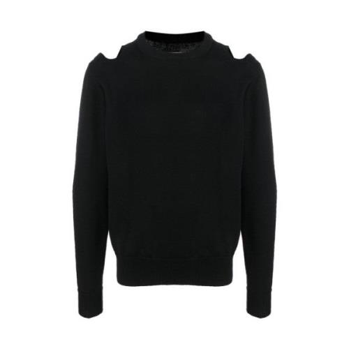 Jil Sander Ull Sweatshirt med Utklipp Detalj Black, Herr