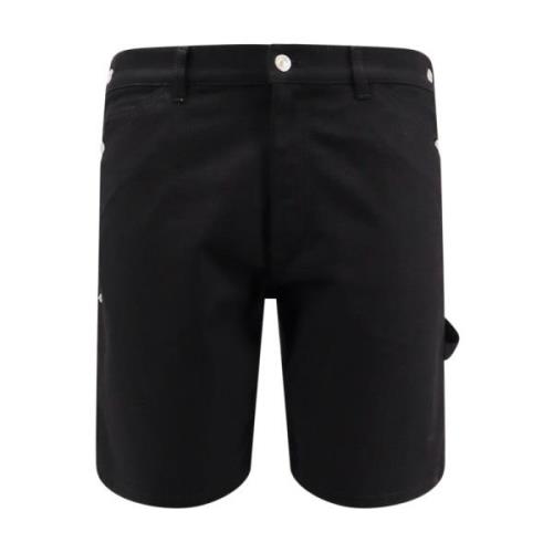 Courrèges Svarta Shorts med Dragkedja och Knappstängning Black, Herr