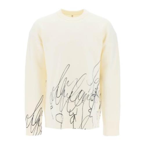 Oamc Round-neck Knitwear White, Herr