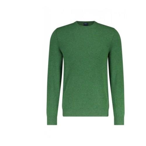 Fedeli Round-neck Knitwear Green, Herr