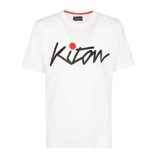 Kiton T-Shirts White, Herr