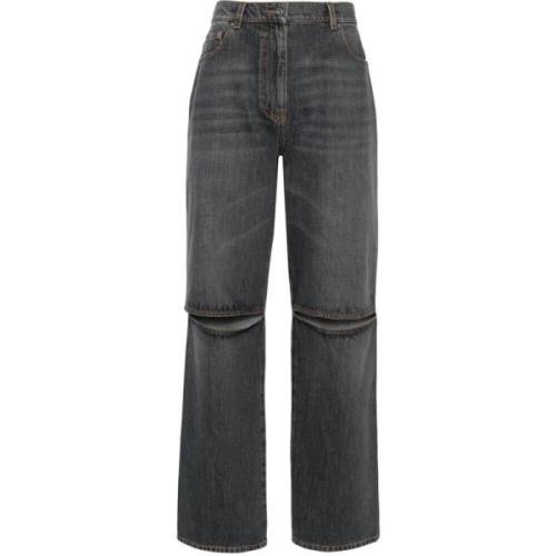 JW Anderson Straight Jeans Gray, Dam