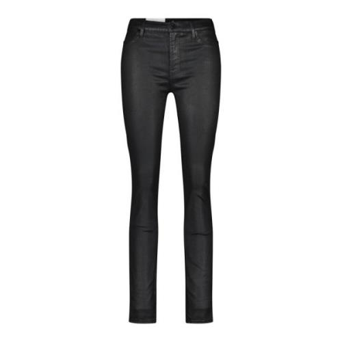 7 For All Mankind Super Skinny Ankle Jeans Black, Dam