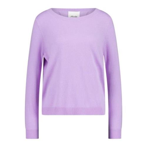 Allude Round-neck Knitwear Purple, Dam