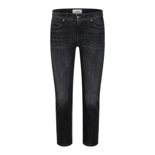 Cambio Slim-fit Jeans Black, Dam